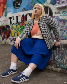 Vintage Pied-de-Poule Blazer – Tijdloze Klasse in Zwart-Wit - Size: XXL