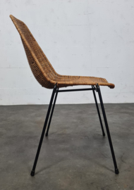 VINTAGE BASKET CHAIR, GIAN FRANCO LEGLER, ITALY , 1950S