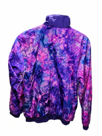 Vintage Y2K Windbreaker – Paars Retro Trainingsjack - Size: M