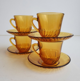 VINTAGE GLAZEN KOP & SCHOTELS