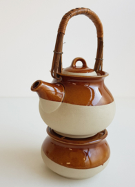VINTAGE THEEPOT EN WAXINELICHTHOUDER