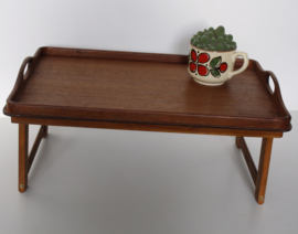 VINTAGE TEAK DIENBLAD / TAFELTJE
