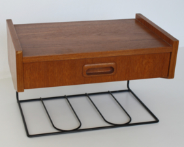 VINTAGE TEAK TELEFOON SCHAPJE