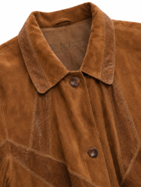Chaqueta Vintage de Ante – Elegancia Atemporal con Influencias Western - SIZE: M