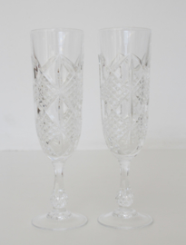 VINTAGE KRISTALLEN CHAMPAGNE GLAZEN