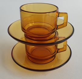 VINTAGE GLAZEN KOP & SCHOTELS