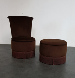 VINTAGE STOELTJE & HOCKER