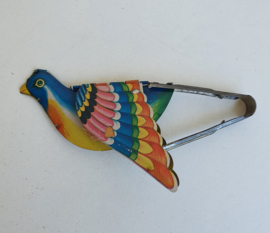 VINTAGE BLIKKEN SPEELGOED VOGEL