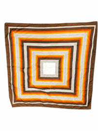 Pañuelo Vintage de los Años 70 – Geometría Retro y Colores Cálidos