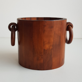GROTE VINTAGE TEAK BLOEMPOT