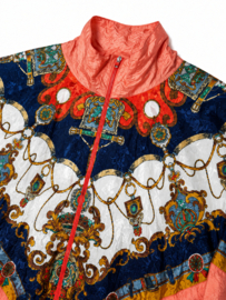 Vintage 90's Windbreaker – Barok Print | Statement Jacket - Size: M