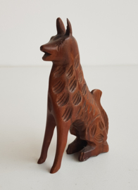 VINTAGE HOUTEN BEELDJE , HOND