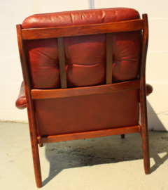 VINTAGE LEREN FAUTEUIL