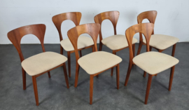 VINTAGE TEAK STOELEN, NIELS KOEFOEDS , MODEL PETER