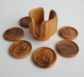 VINTAGE HOUTEN ONDERZETTERS