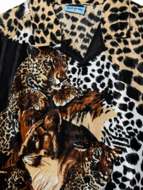 Blusa vintage con estampado de leopardo - Size: XL