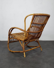 VINTAGE ROTAN FAUTEUIL