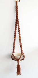 VINTAGE MACRAME HANGER & BLOEMPOT