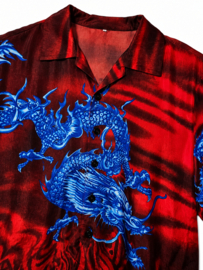 Camisa vintage original de los años 90 con estampado de dragón – Unisex - SIZE: S