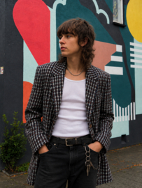 Vintage Bouclé Blazer – Jaren 90 Klassieker - Size M