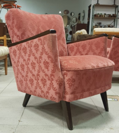 SET VINTAGE ROZE FAUTEUILS