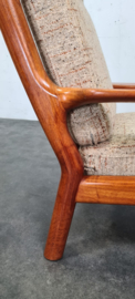 VINTAGE RECLINER CHAIR & OTTOMAN, JUUL KRISTENSEN FOR JK DENMARK ,1960S