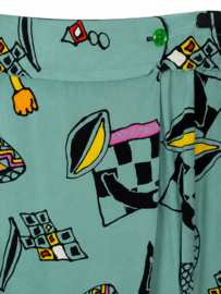 Vintage 80s Reversible Rok – Twee Looks in Eén Uniek Design - Size: 38