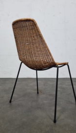 VINTAGE BASKET CHAIR, GIAN FRANCO LEGLER, ITALY , 1950S