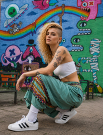 Vintage 80s Reversible Rok – Twee Looks in Eén Uniek Design - Size: 38