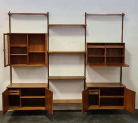 VINTAGE TEAK WANDMEUBEL, KAI KRISTIANSEN