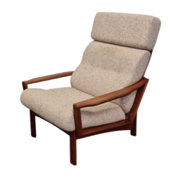 VINTAGE HIGHBACK FAUTEUIL, GRETE JALK FOR GLOSTRUP, DENMARK, 1960S