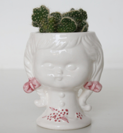 VINTAGE BLOEMPOT MEISJES HOOFD