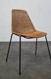 VINTAGE BASKET CHAIR, GIAN FRANCO LEGLER, ITALY , 1950S