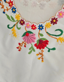 Vintage Geborduurde Top met Bloemendetail - Size: 40
