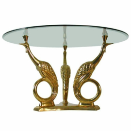 HOLLYWOOD REGENCY PEACOCK COFFEE TABLE