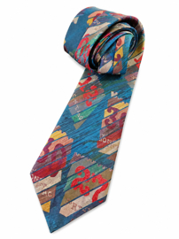 Artistieke Abstracte Stropdas in Blauw Multicolor