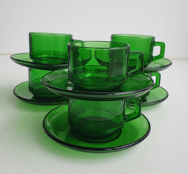 VINTAGE GLAZEN KOP & SCHOTELS