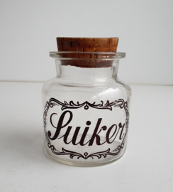 VINTAGE GLAZEN SUIKERPOT