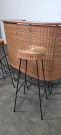 VINTAGE BAR , BARKRUKKEN & LAMP