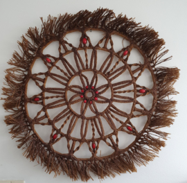 GROTE VINTAGE MACRAME CIRKEL