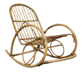 VINTAGE ROTAN SCHOMMELSTOEL