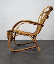 VINTAGE ROTAN FAUTEUIL