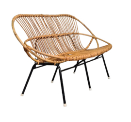 VINTAGE ROTAN BANKJE & STOELEN