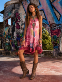 Vestido Vintage Tie-Dye – Rosa Multicolor - SIZE: S/M