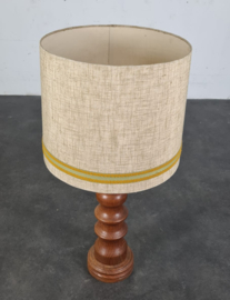 VINTAGE HOUTEN TAFELLAMP , VLOERLAMP