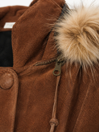 Parka Vintage de Ante con Capucha y Ribete de Pelo | Años 80/90 - Size: M