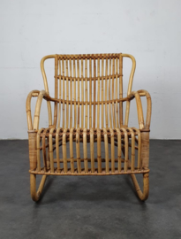 VINTAGE ROTAN FAUTEUIL