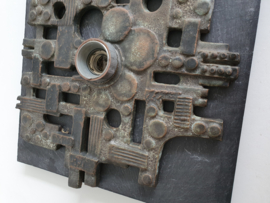 BRUTALIST SCULPTURE WALL LIGHT , HELMUT FRIEDRICH SCHÄFFENACKER