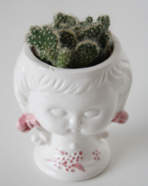 VINTAGE BLOEMPOT MEISJES HOOFD