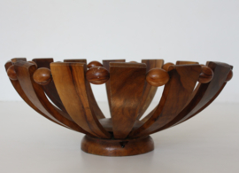 VINTAGE TEAK HOUTEN FRUITSCHAAL